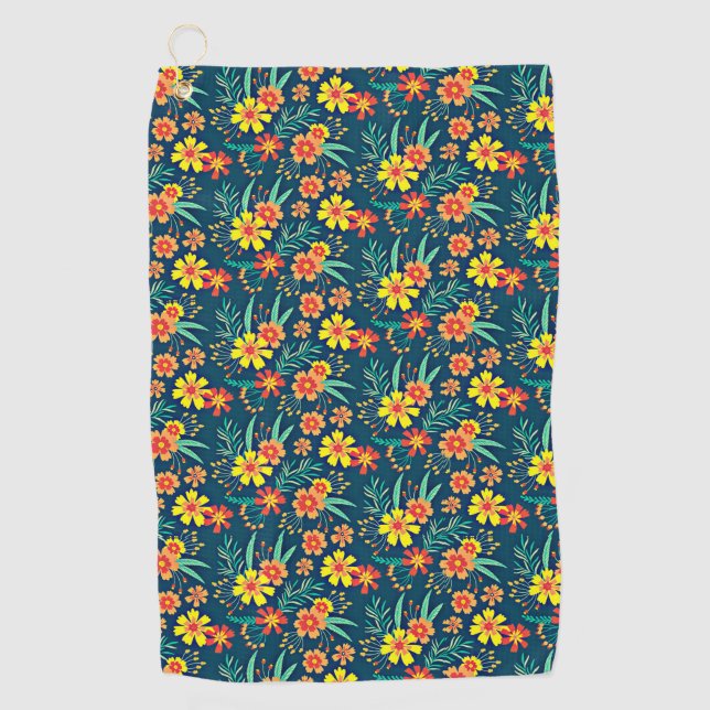 Serviette De Golf Floral Arrière - plan Belle conception-46566 (Devant)