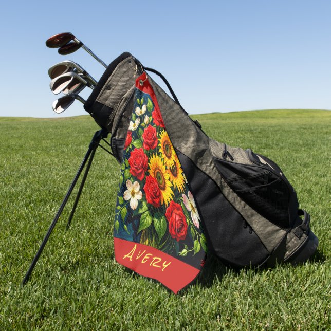 Serviette de golf Floral Bloom (Vert)