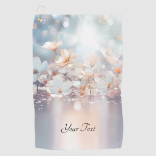 Serviette de golf Floral de Pêche Blanche