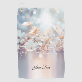 Serviette de golf Floral de Pêche Blanche