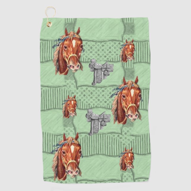 Serviette de golf Floral Green (Devant)