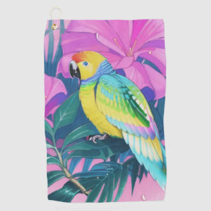 Serviette De Golf Floral/hawaïen/tropical/perroquet