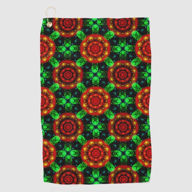 Serviette De Golf Floral Modern Boho Elegant Abstract Pattern #504 (Devant)