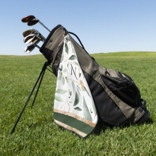 Serviette De Golf Floral Watercolor Foilage