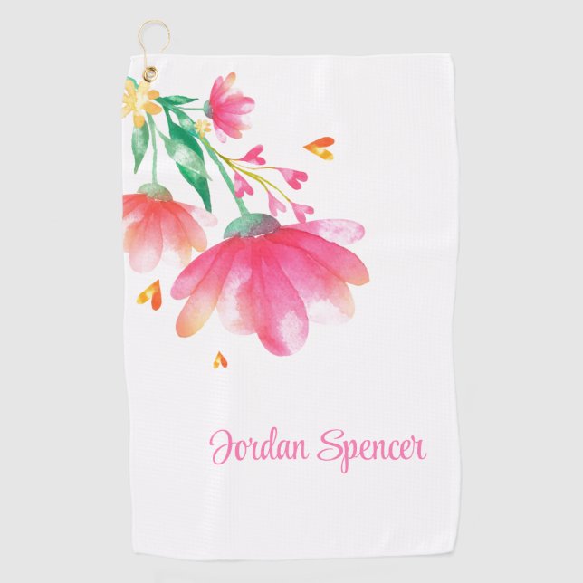 Serviette de golf florale (Devant)