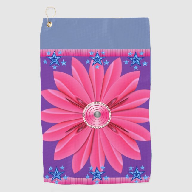 Serviette de golf florale (Devant)