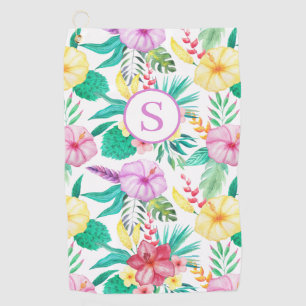 Serviette De Golf Flore tropicale personnalisée