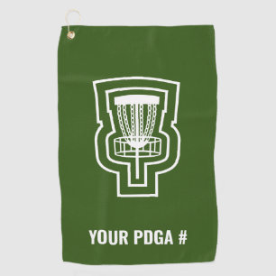 Serviette De Golf Focus Disk Golf Towne avec PDGA #