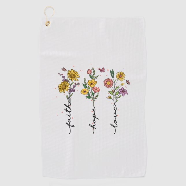 Serviette De Golf Foi-Espoir-Amour (Devant)