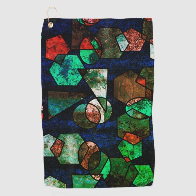 Serviette De Golf Formes géométriques irrégulières avec texture défo (Devant)
