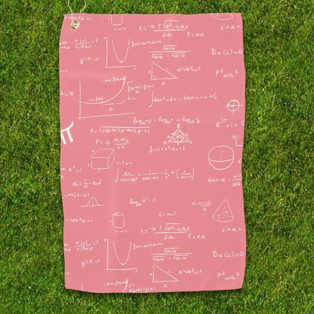 Serviette De Golf Formules Équations Mathématiques Rose Féminin  (Créateur téléchargé)