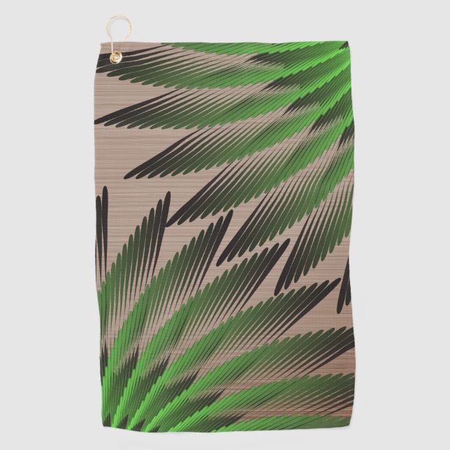 Serviette De Golf Fougères vertes partielles (Devant)