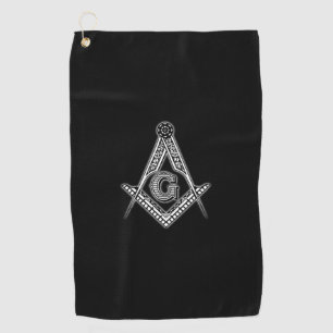 Serviette De Golf Franc-maçon (noir)
