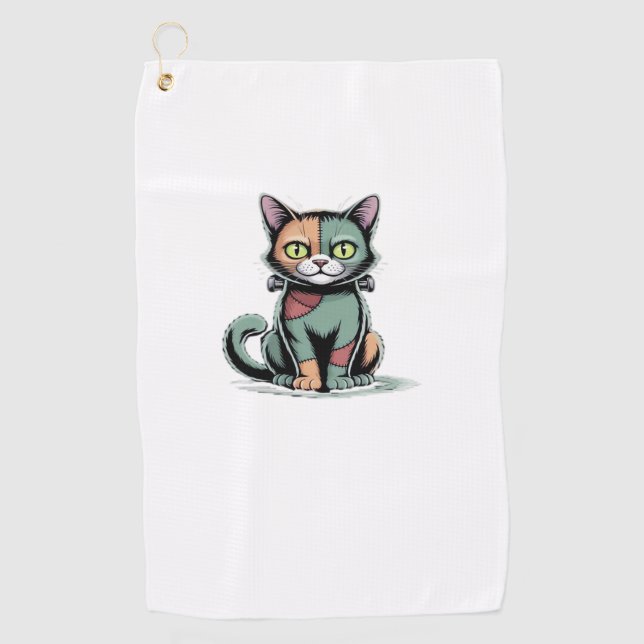 Serviette De Golf FrankenCat T-shirt surdimensionné (Devant)