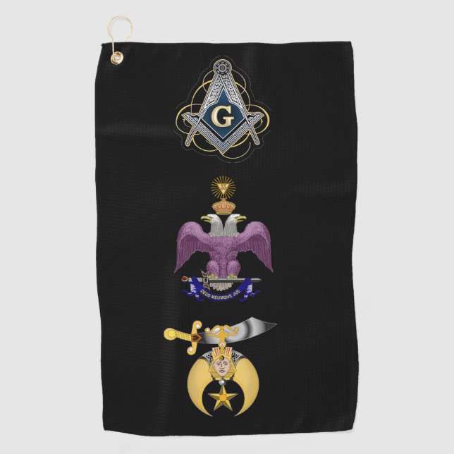 Serviette De Golf Freemason (Devant)