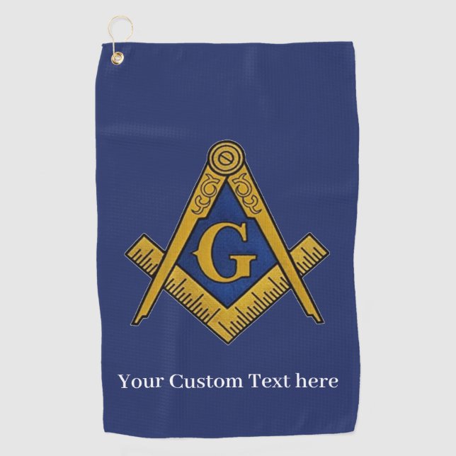 Serviette De Golf Freemason Carré et Compass Masonic Cadeau Golfer (Devant)