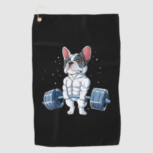 Serviette De Golf French Bulldog Poids Funny Deadlift Gym