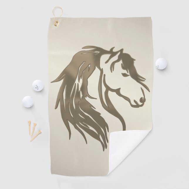 Serviette De Golf Friar Grey Cheval Head (En situation)