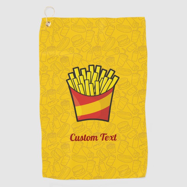 Serviette De Golf Fries françaises (Devant)