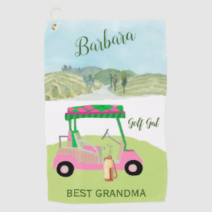 Serviette De Golf Fun Glam Golf Panier Best Grandma Nom personnalisé