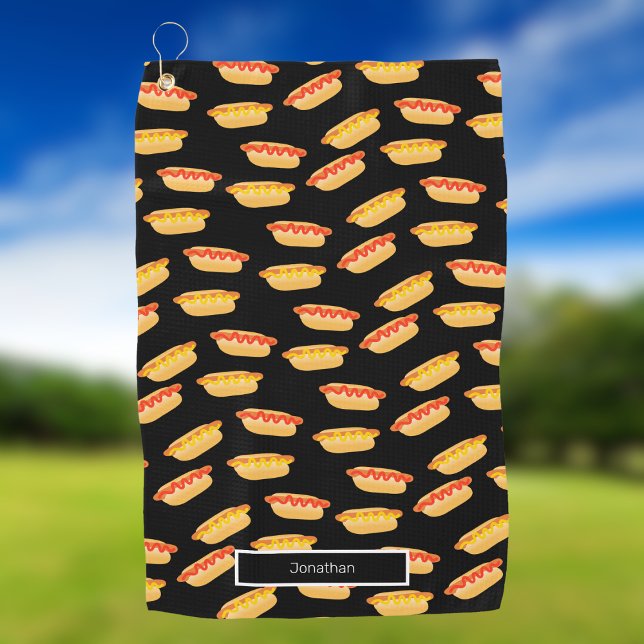 Serviette De Golf Fun Hot Dogs (Créateur téléchargé)