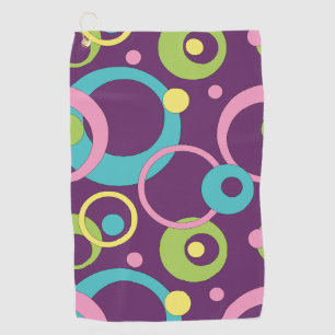 Serviette De Golf Funky Purple Circles Golf Serviette