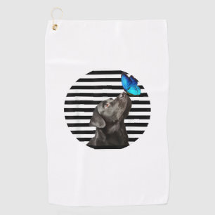 Serviette De Golf Funny Black Labrador Retriever Lab Chien Propriéta