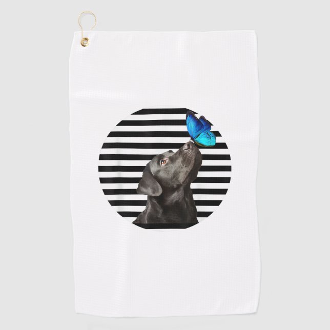 Serviette De Golf Funny Black Labrador Retriever Lab Chien Propriéta (Devant)