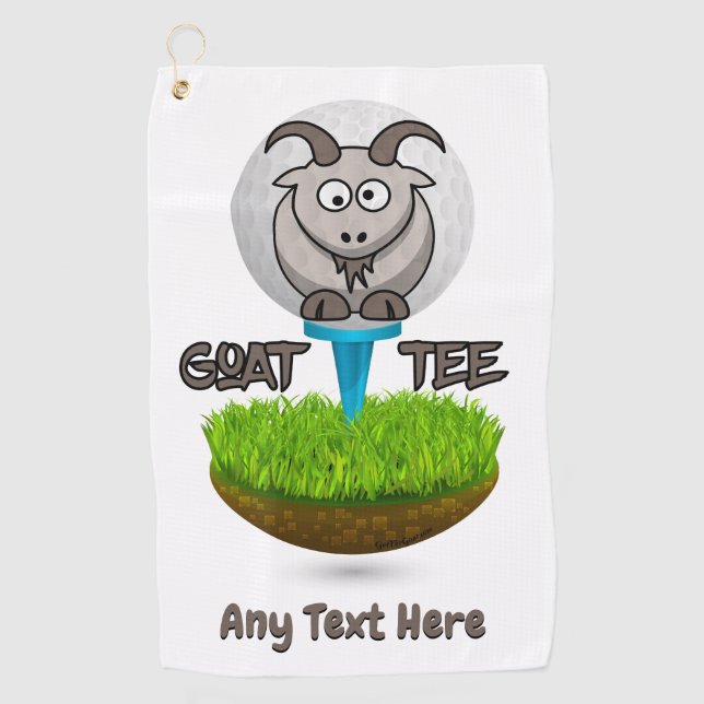 Serviette De Golf Funny Chèvre Golf Tee (Devant)