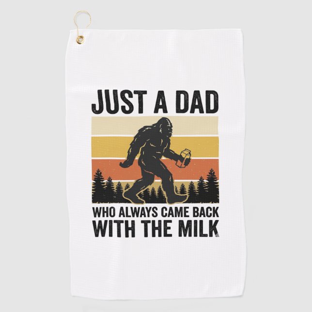 Serviette De Golf Funny Dad Came Back With the Milk Vintage Shirt_1 (Devant)
