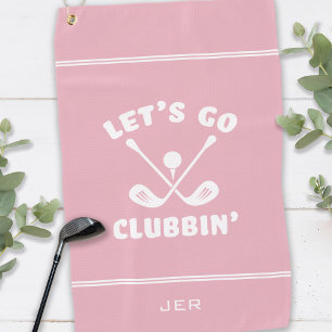 Serviette De Golf Funny Golf Club Modern Golfer Sports tendance rose