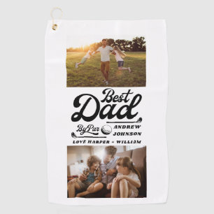 Serviette De Golf Funny Golfer meilleur papa par par photo Nom du