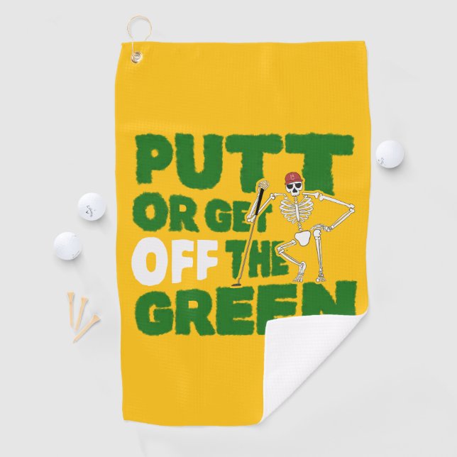 Serviette De Golf Funny Putting Trash Talk Putt Or Get Off Green (En situation)