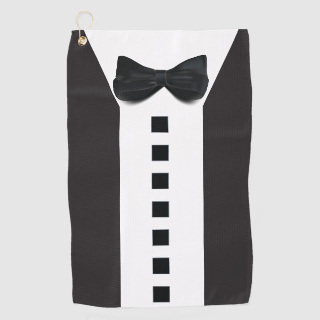 Serviette De Golf Funny Tuxedo 🎩 jolie minimaliste Élégance (Devant)