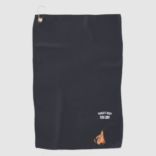 Serviette De Golf Funny Worlds Best Chien Papa Golf Golfer Personnal