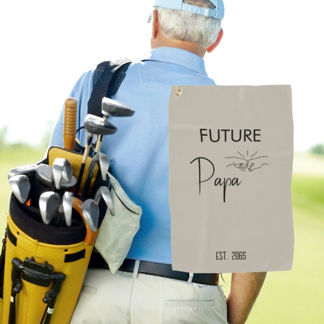 Serviette De Golf Futur Faire-part de grossesse Papa (Créateur téléchargé)