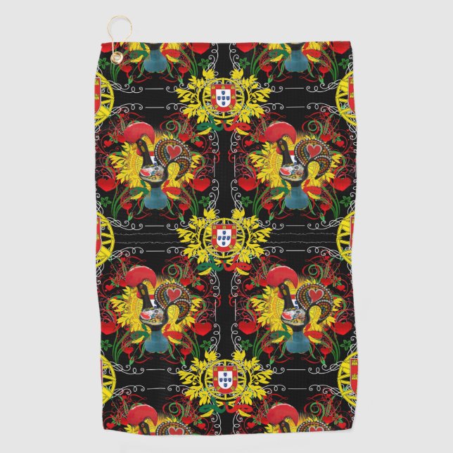 Serviette De Golf Galo de Barcelos, Portugal (Devant)