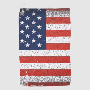 Serviette De Golf Gant de golf en cuir avec drapeau des États-Unis