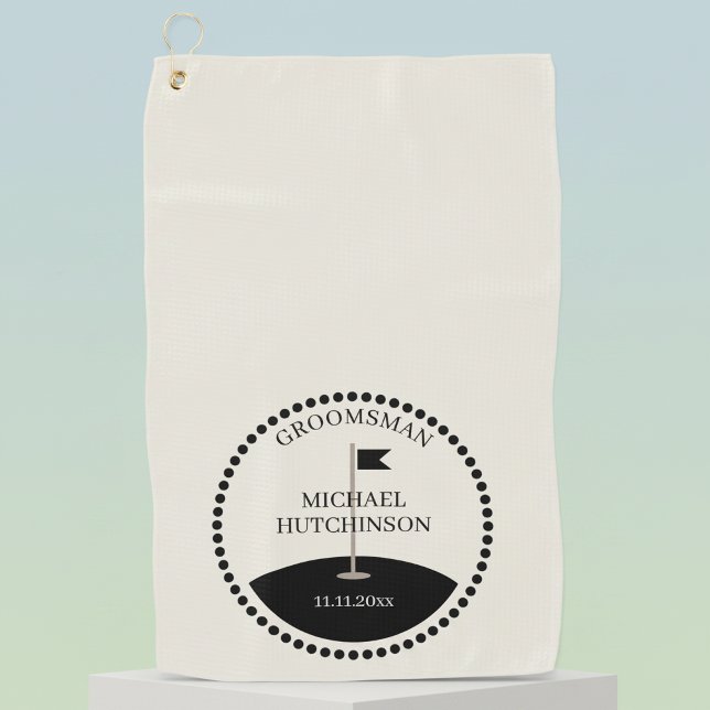 Serviette De Golf Garçon d'honneur personnalisé (Créateur téléchargé)