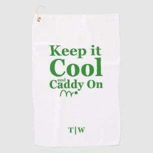 Serviette De Golf Gardez-Le Cool Et Caddy Sur Le Nom Du Club De Golf
