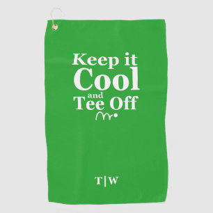 Serviette De Golf Gardez-Le Cool Et Éteignez Les Initiales