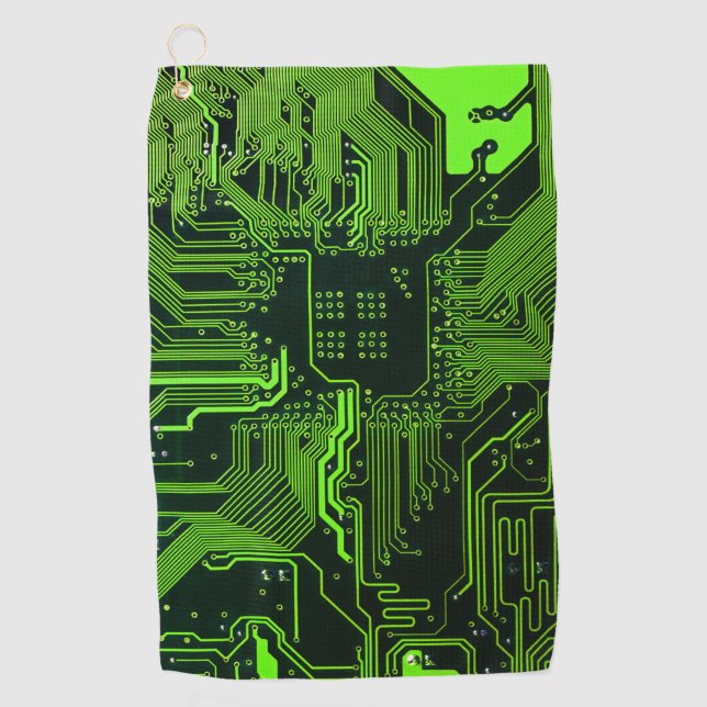 Serviette De Golf Geek de la carte de circuit électronique Nerd PCB  (Devant)