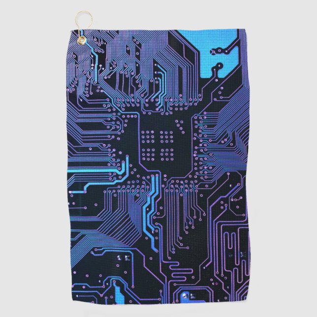 Serviette De Golf Geek Sortie carte de circuit électronique Nerd PCB (Devant)