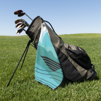 Serviette De Golf Geometric Sun Mountain Abstract with Tribal Border