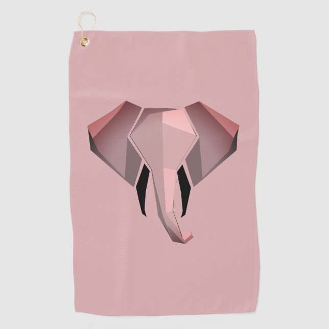 Serviette De Golf Géométrie Tête d'éléphant (Devant)