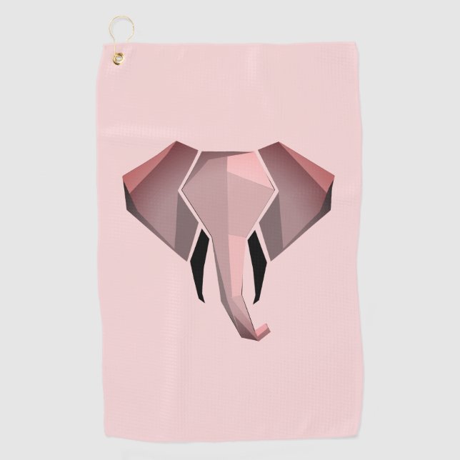 Serviette De Golf Géométrie Tête d'éléphant (Devant)