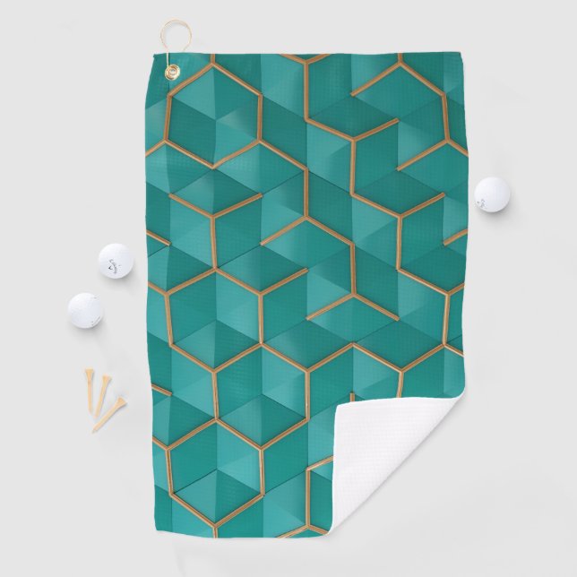 Serviette De Golf géométrique (En situation)