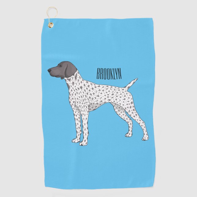 Serviette De Golf German Shorthred Pointer dog (Devant)