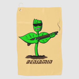 Serviette De Golf Germinator cyborg plante dessin humoristique