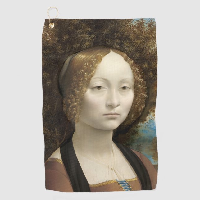 Serviette De Golf Ginevra de' Benci Leonardo da Vinci (Devant)